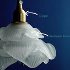 Vintage French Petal Glass LED Pendant Light