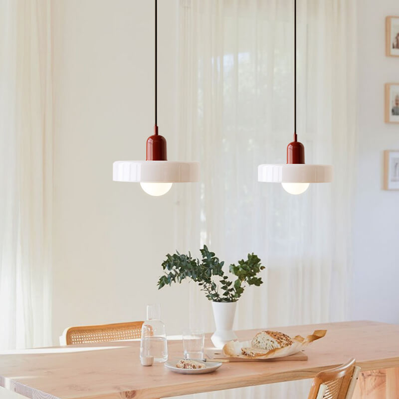 Colorful Vintage Glass Pendant Light - 1-Light Fixture