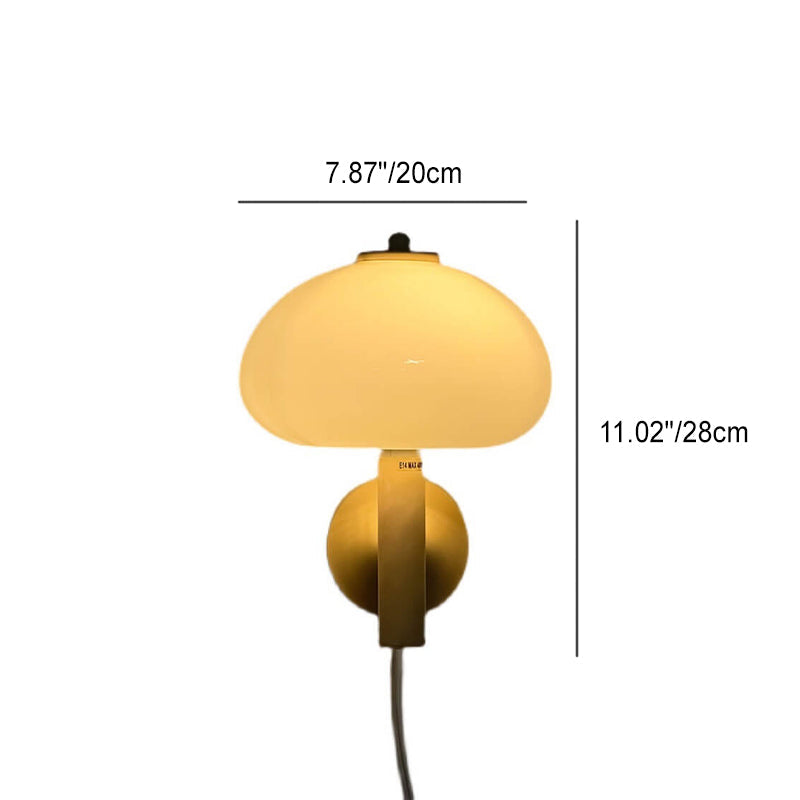 Modern Mushroom Glass Wall Sconce