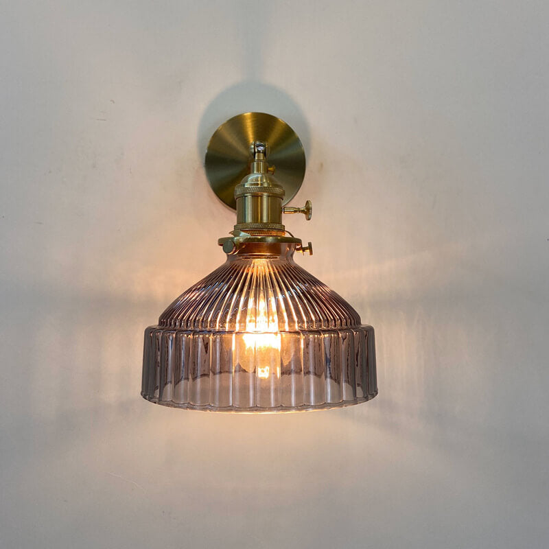 Brass Nordic Dome Glass Wall Sconce