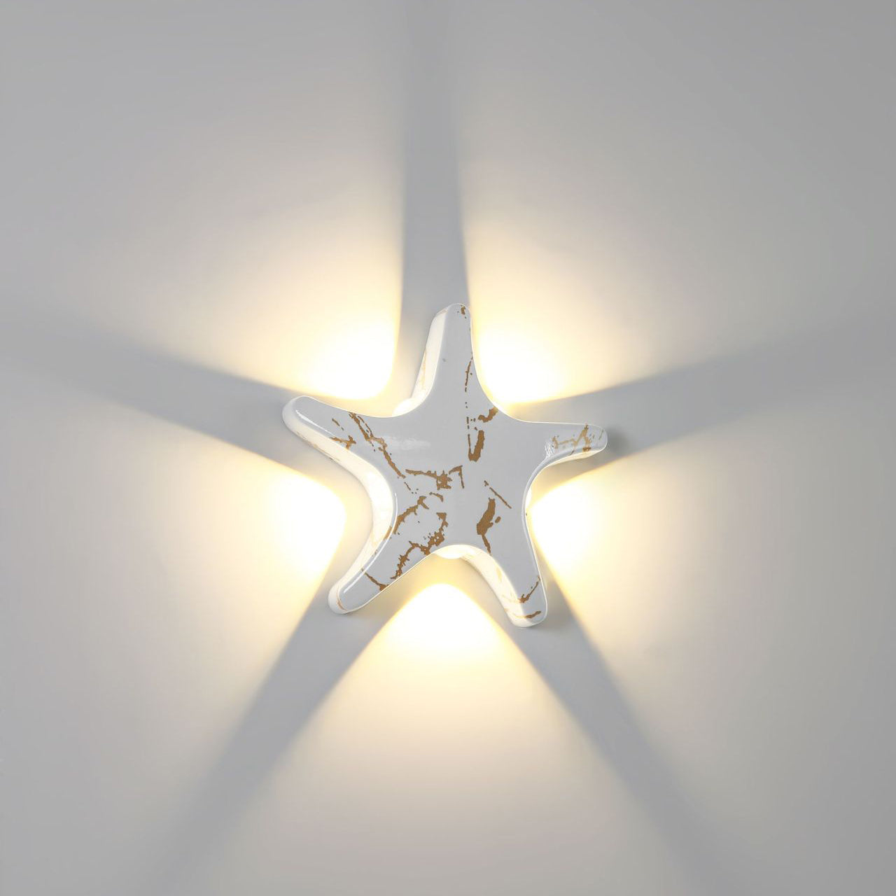 Modern Aluminum Starfish LED Waterproof Wall Sconce