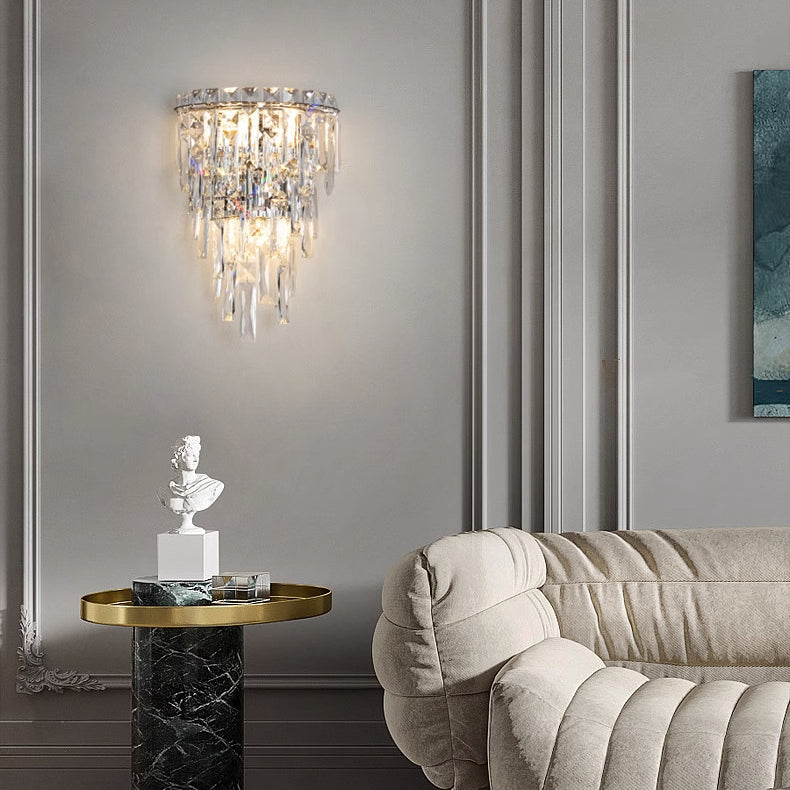 Crystal Tassel Wall Sconce