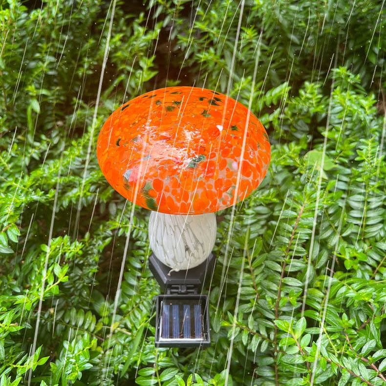 Colorful Mushroom-Shaped LED Solar Garden Light - Waterproof Lawn Decor