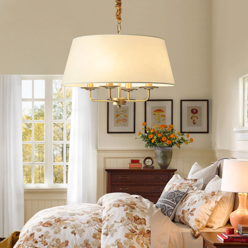 Classic European 4-Light Iron Pendant Lamp