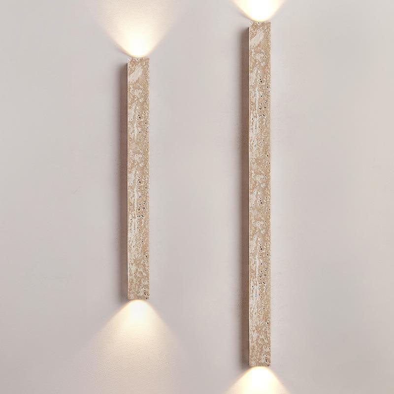 Yellow Travertine 2-Light Sconce