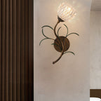 Glass Flower Wall Sconce