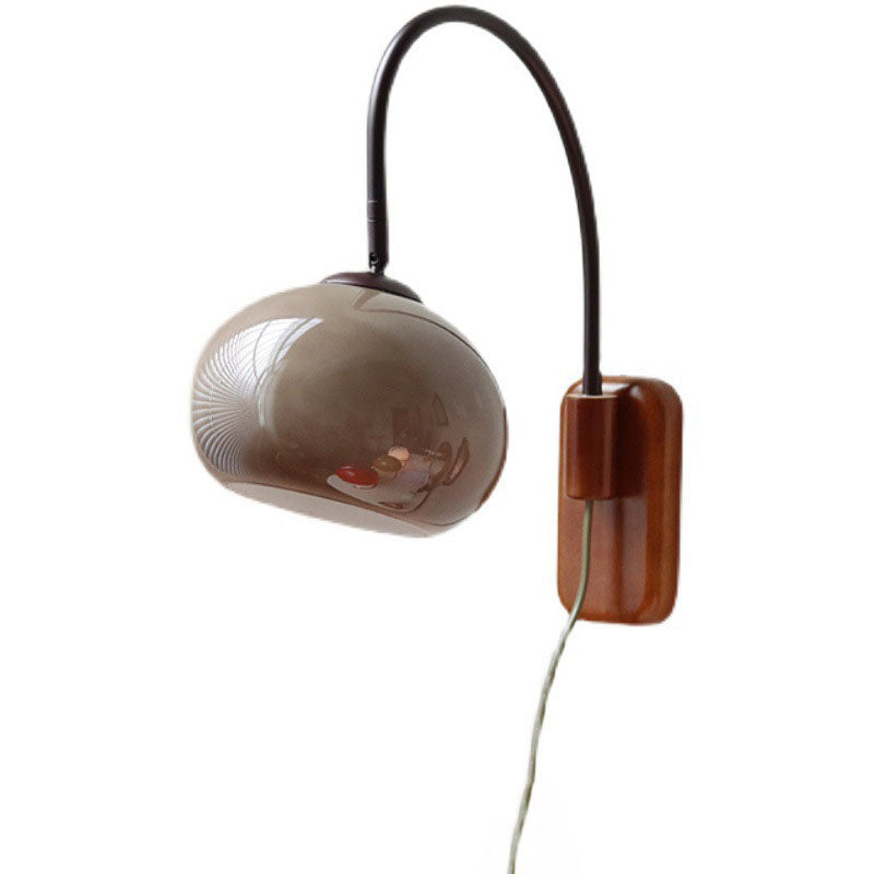European Glass & Wood 1-Light Wall Sconce