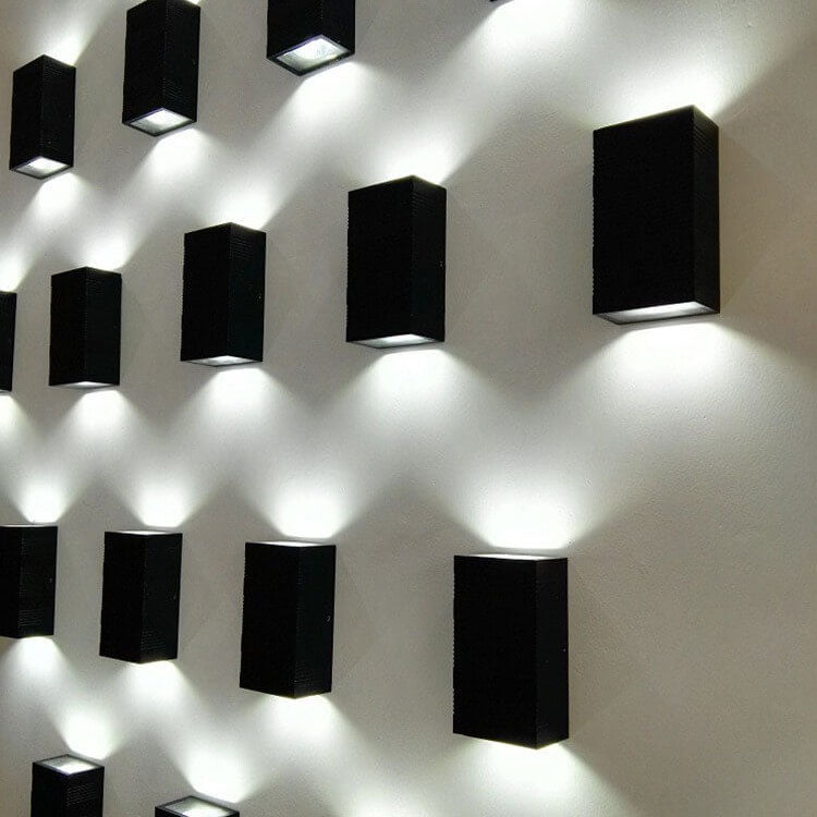 Black Waterproof Aluminum LED Sconce