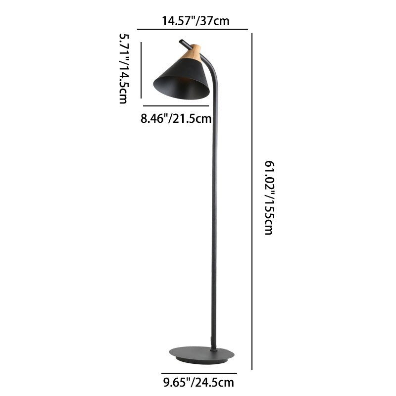 Nordic Macaron Cone 1-Light Floor Lamp