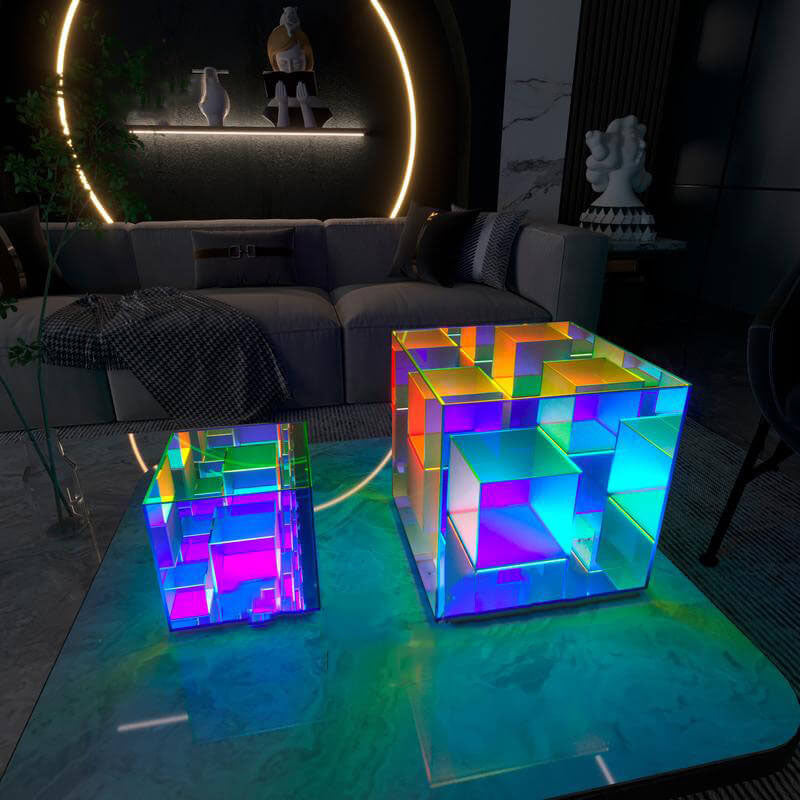 RGB Acrylic Rubik's Cube LED Table Lamp