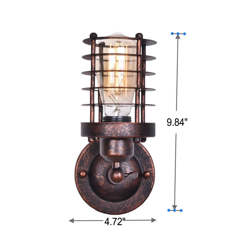 Wrought Iron Retro Wall Sconce