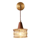 Japanese Walnut & Copper 1-Light Wall Sconce