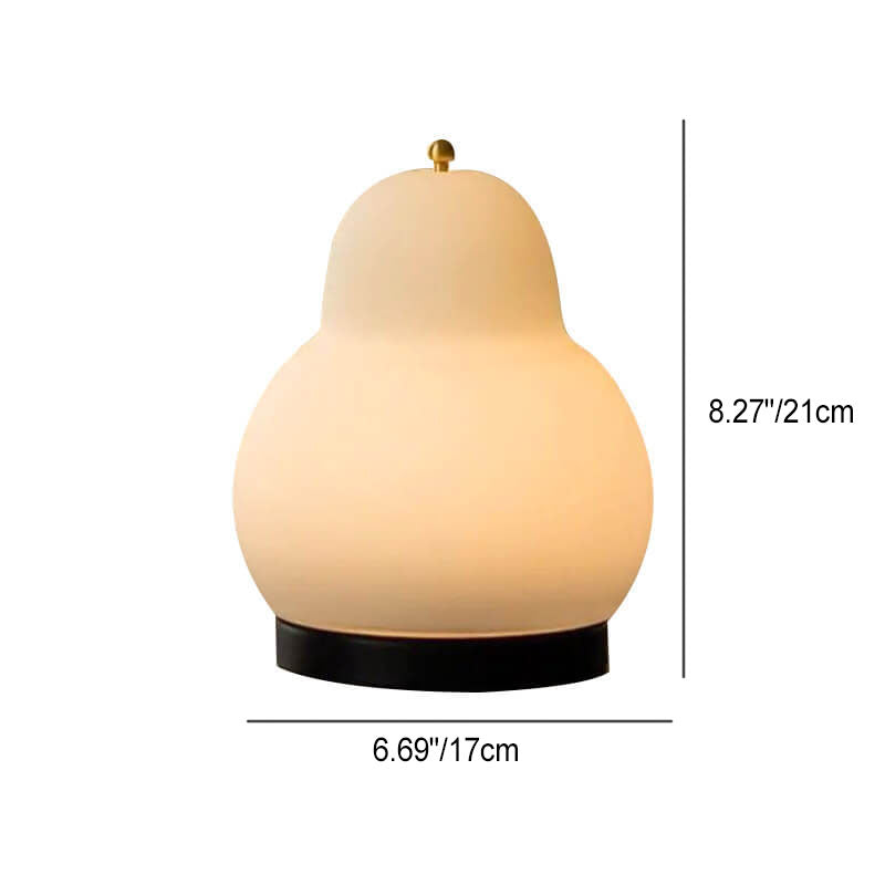 Rechargeable LED Touch Table Lamp - French Cream Pear Shape