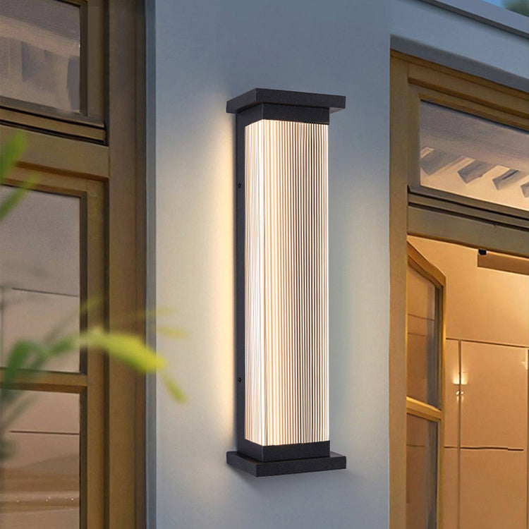 Premium Waterproof Striped Rectangle Wall Sconce Lamp