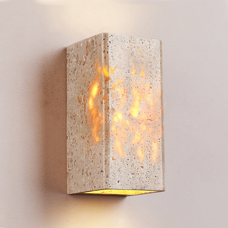 Travertine Square LED Wall Sconce