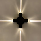 Modern Waterproof Black LED Wall Lamp with Starlight Design