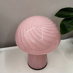 Contemporary Minimalist Glass Mushroom Table Lamp - 1 Light