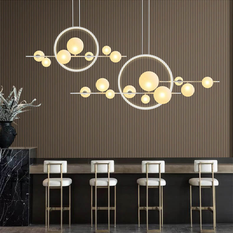 Contemporary Glass Bubble Chandelier - 7/10 Light Design