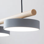 Resin Bird LED Wood Chandelier