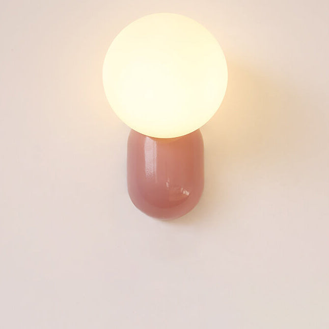 Macaron Resin Glass Ball Wall Sconce