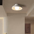 Wabi-Sabi Iron & Glass Semi-Flush Light