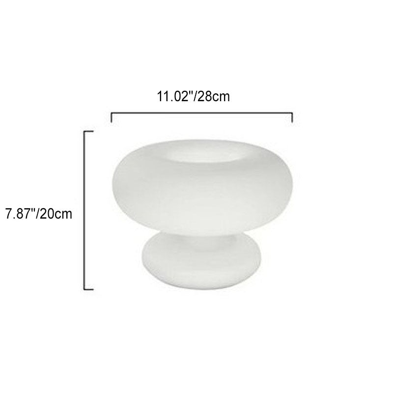 Premium Danish White Mushroom 1-Light Table Lamp