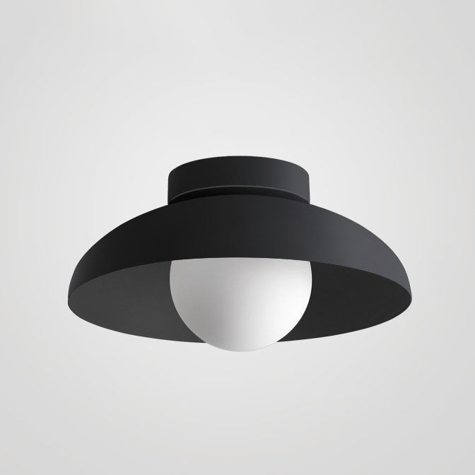 Wabi-Sabi Iron & Glass Semi-Flush Light