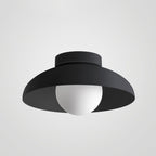 Wabi-Sabi Iron & Glass Semi-Flush Light