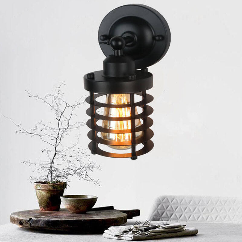 Wrought Iron Retro Wall Sconce