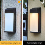 Industrial Solar Frosted Glass Outdoor Light