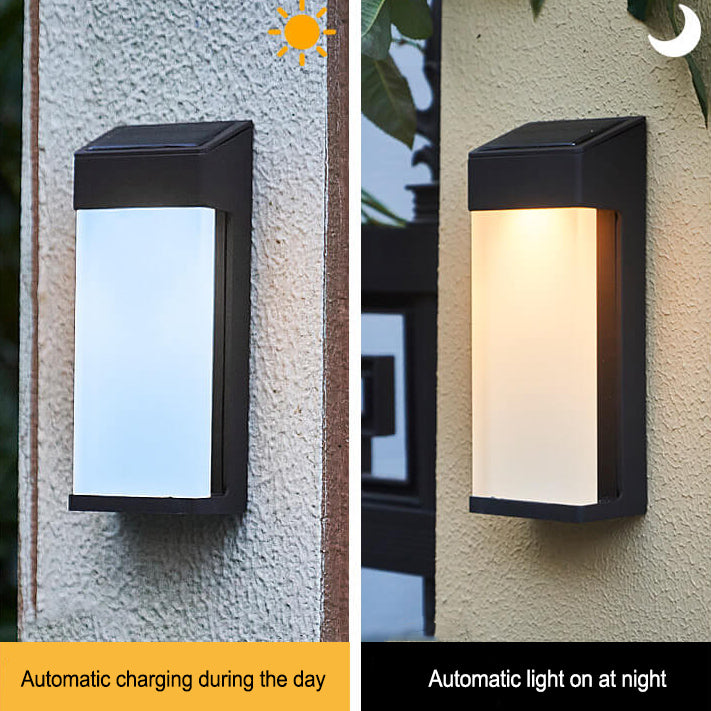 Industrial Solar Frosted Glass Outdoor Light