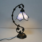 Premium Tiffany-Inspired Flower Petal Resin Stained Glass Table Lamp