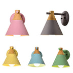 Nordic Wood Macaron Wall Sconce