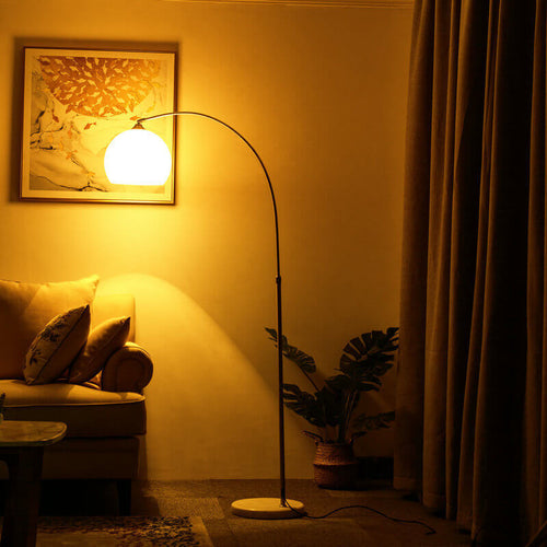 Contemporary Acrylic Globe Floor Lamp