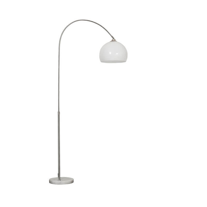 Contemporary Acrylic Globe Floor Lamp with Fishing Rod Design - 1-Light