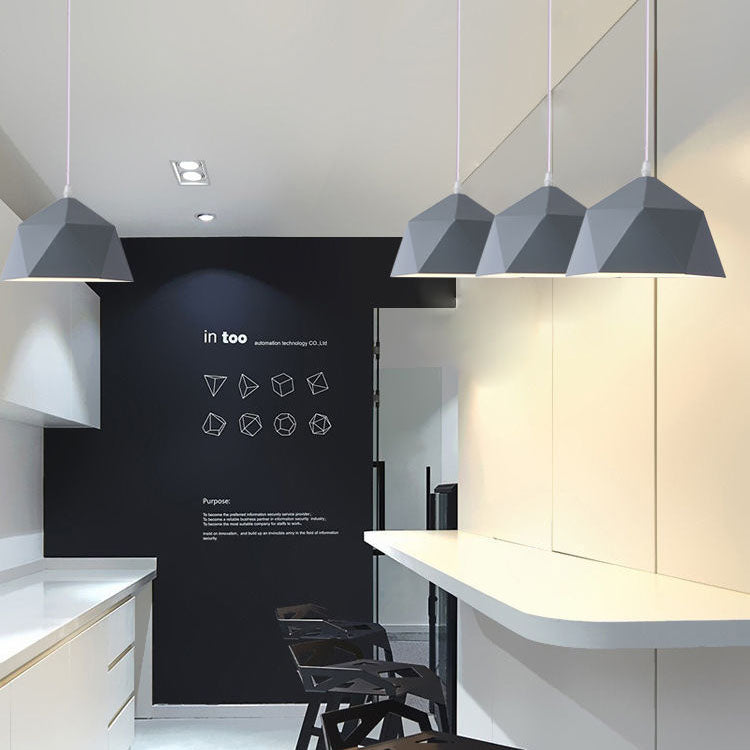 Geometric Lozenge 1-Light Pendant - Modern Macaroon Design