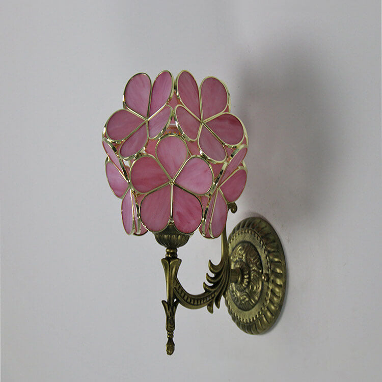 Tiffany Flower Glass Wall Sconce