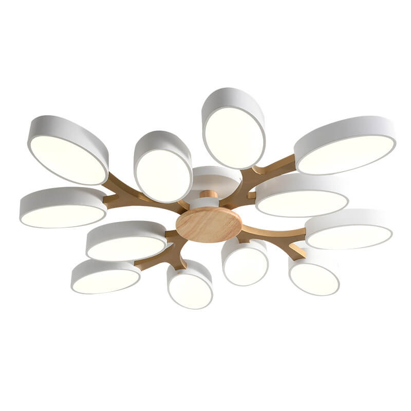 Nordic Wooden Branch LED Flush Mount Ceiling Light