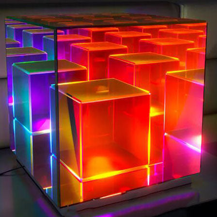 RGB Acrylic Rubik's Cube LED Table Lamp