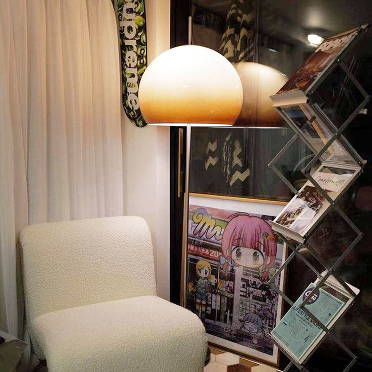 Modern Retro Mushroom Glass 2-Light Floor Lamp