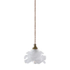 Vintage French Petal Glass LED Pendant Light