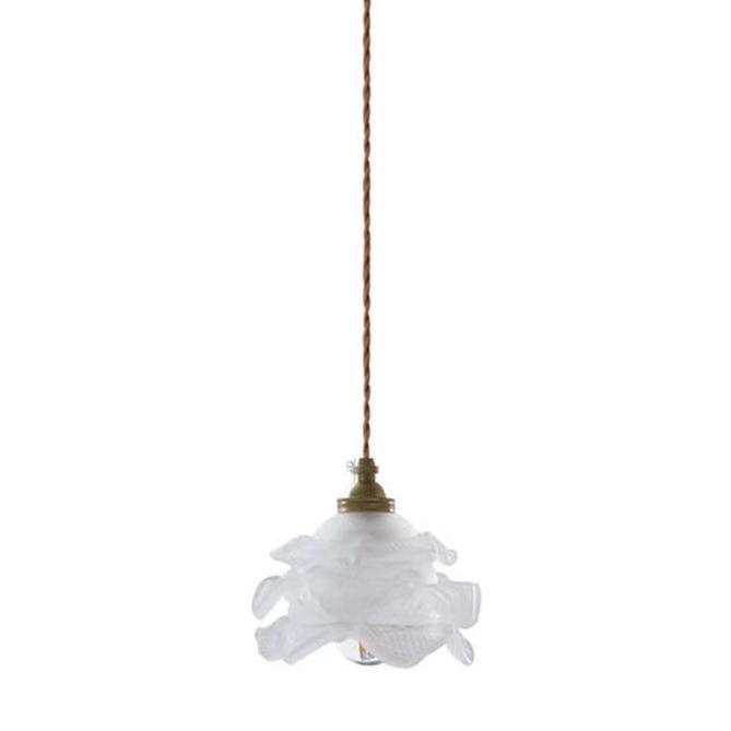 Vintage French Petal Glass LED Pendant Light