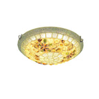 Tiffany Mosaic Shells 1-Light Flush Mount Ceiling Light