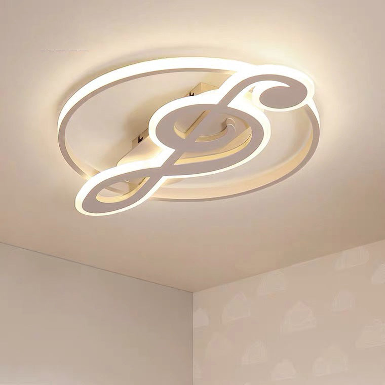 Nordic LED Ceiling Light with Music Notes Design