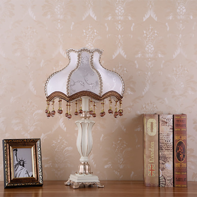 Elegant European Court Resin Table Lamp - 1-Light for Bedroom