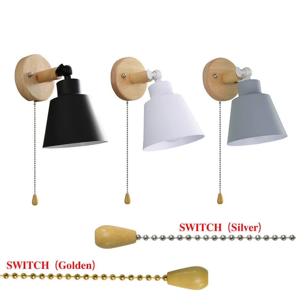 Nordic Rotatable Wood Wall Sconce