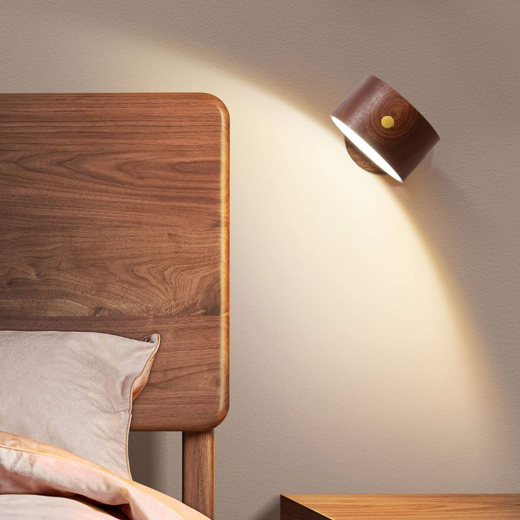 Wooden USB Rechargeable LED Wall Sconce
