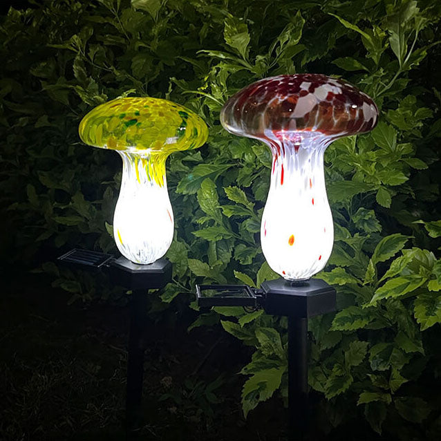Colorful Mushroom-Shaped LED Solar Garden Light - Waterproof Lawn Decor