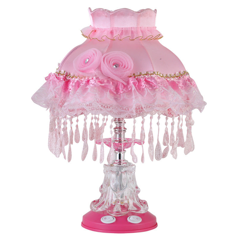 Elegant European Glass Table Lamp - 1-Light Wedding Design