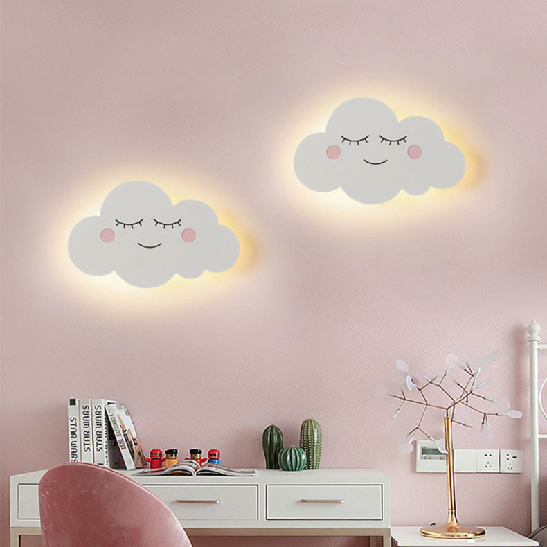Smiley Cloud LED Kids Wall Sconce